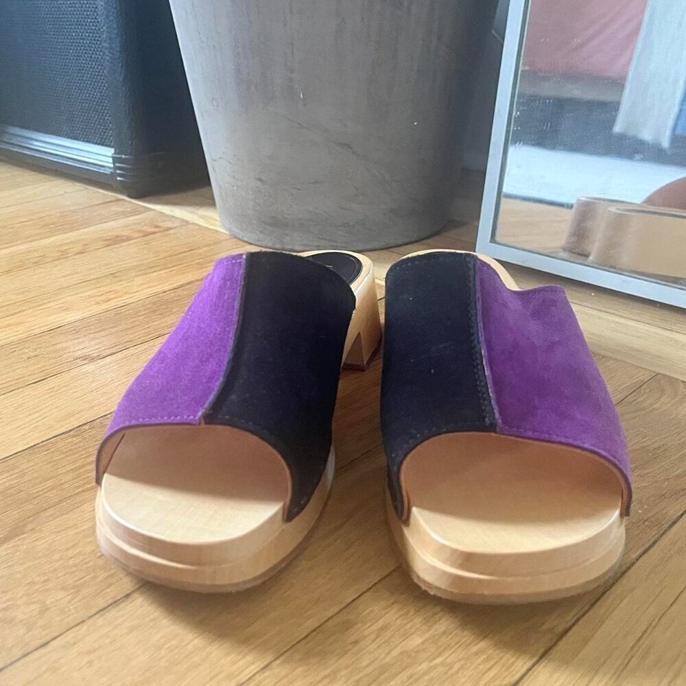 swedish hasbeens Combo Clog Color: Nero/Viola SAVE $150.00 - Picture 4 of 14